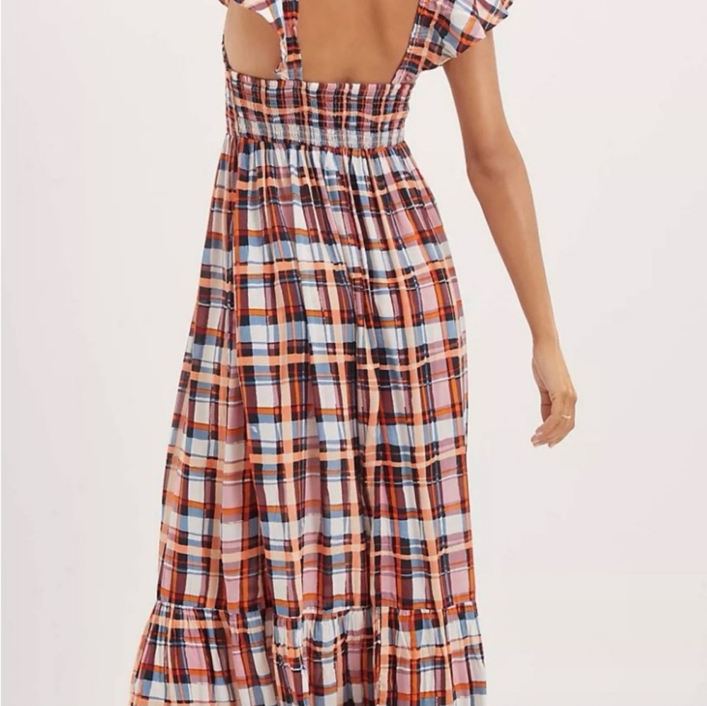 Anthropologie Multicolor Plaid Maxi Dress - Picture 4 of 8